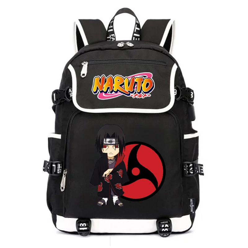 Школьные ранцы Naruto Аниме Сумка для книг Uchiha Sasuke женский рюкзак косплея большой