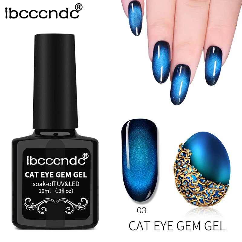 

10ml 3D Cat Eye Gem Nail Polish Magnetic Gel Soak Off Nail Gel Polish Semi Vernis Permanant Gel Varnish Lacuqer Gellak Base Top