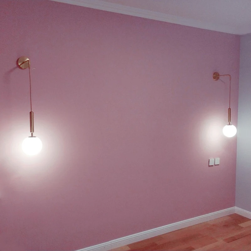 Современный стеклянный настенный светильник скандинавский Wandlamp прикроватная лампа для чтения круглая аппликация murale светильник скандинавский светодиодный настенный светильник E27