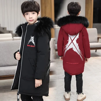 

2019 Autumn Winter Jacket For Boys Coat Baby Kids Warm Hooded Long Sleeve Cotton Outerwear Coat For Boys Clothes Children Jacket