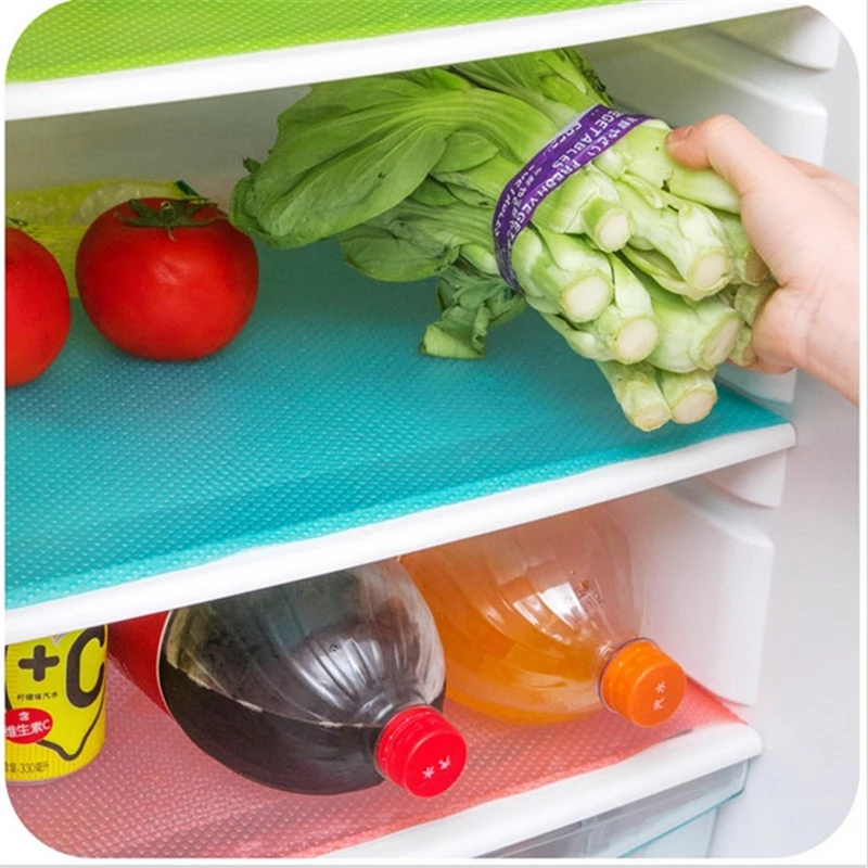 

4 Pcs or 1PC Eco-Friendly Refrigerator Waterproof Pads Antibacterial Antifouling Mildew Anti Frost Moisture Absorption Pad