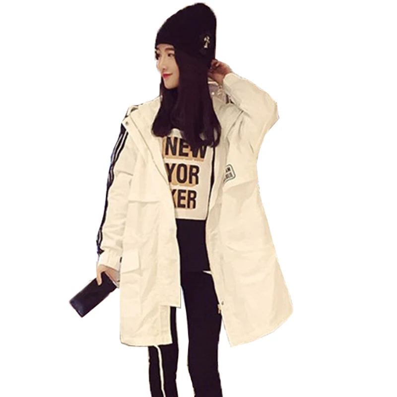 

2019 New Windbreaker Jacket Female Large Size 5XL Fashion Casual Long Sun Protection Clothing Thin Section Loose Wild Coat A74
