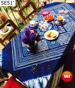 

Japanese Shibori Tie dye Gorgeous Hand Painting / Unique Original design Handmade Kanoko Table Cloth Many Uses