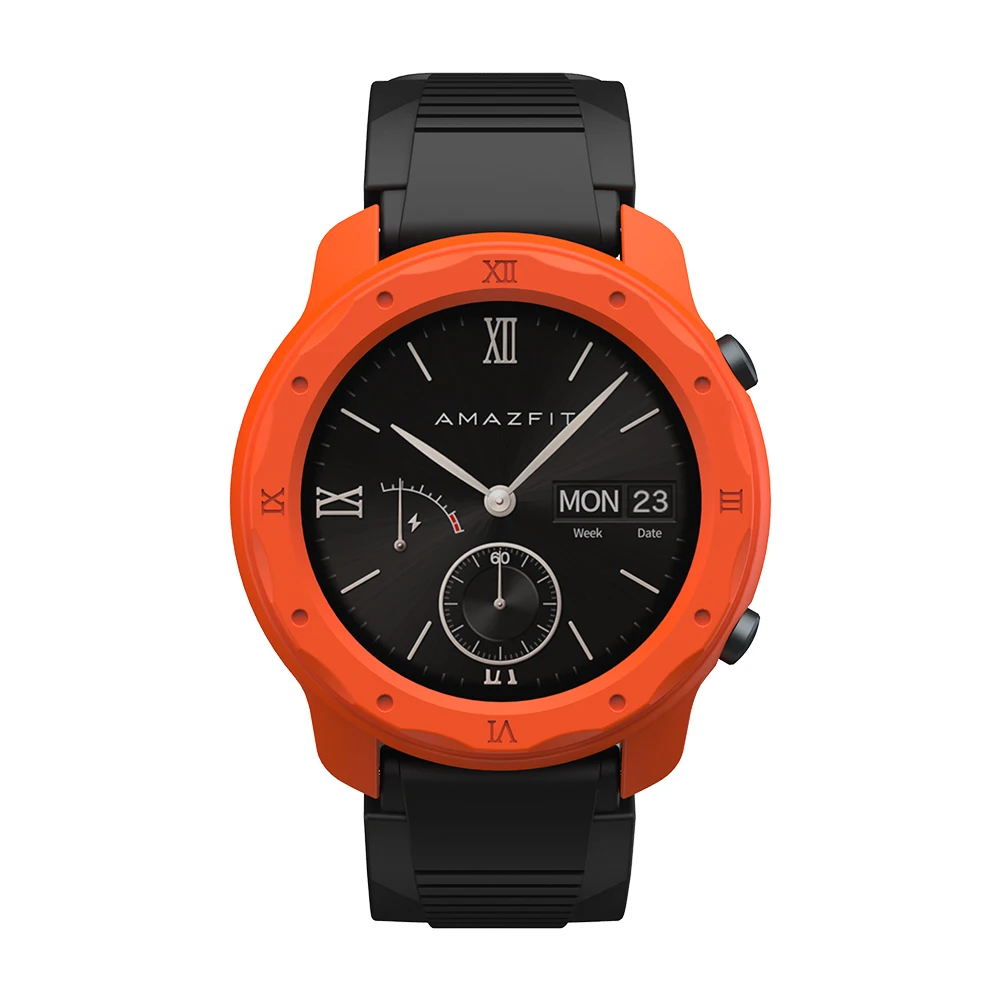 SIKAI Protective Watch Case For Huami Amazfit GTR 42mm Top-quality PC Watch Cover For Amazfit GTR 42mm Smartwatch Shell - Цвет: Orange