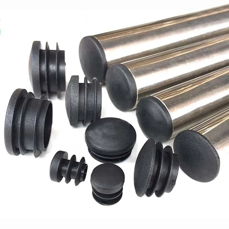 10x Black Plastic Blanking End Caps Cap Insert Plugs Bung For Round Pipe Tube JG 