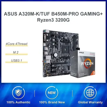 

ASUS PRIME A320M-K Motherboard AMD Ryzen 3 r3 3200G CPU Quad Core Processor Board Set CPU Motherboard For Cheap Gaming PC