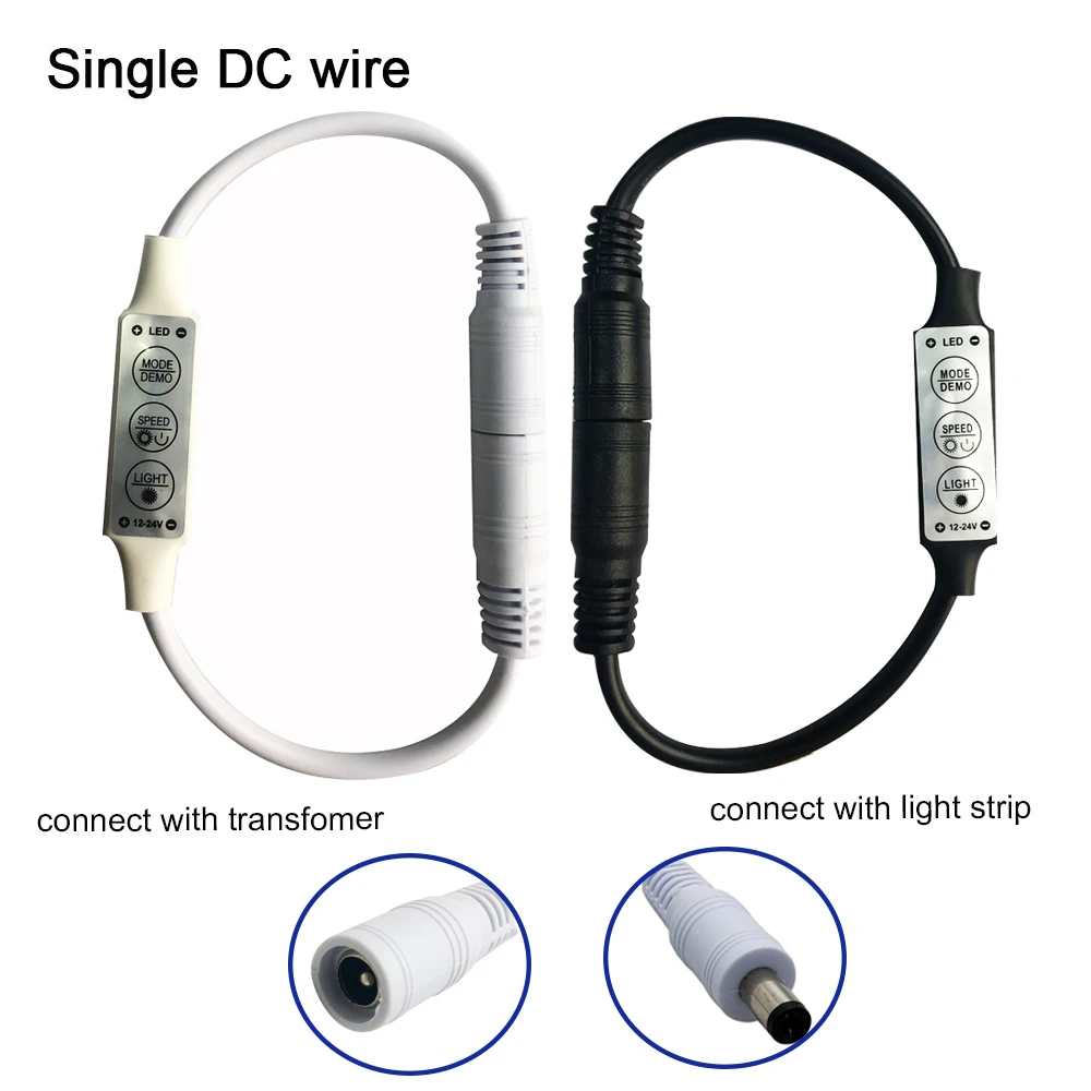 Мини светодиодный RGB контроллер 3 ключа СВЕТОДИОДНЫЙ Контроллер Яркость диммер постоянного тока 12-24 V для одного Цвет строка светодиодный полосы 2835 5050 светодиодный полосы