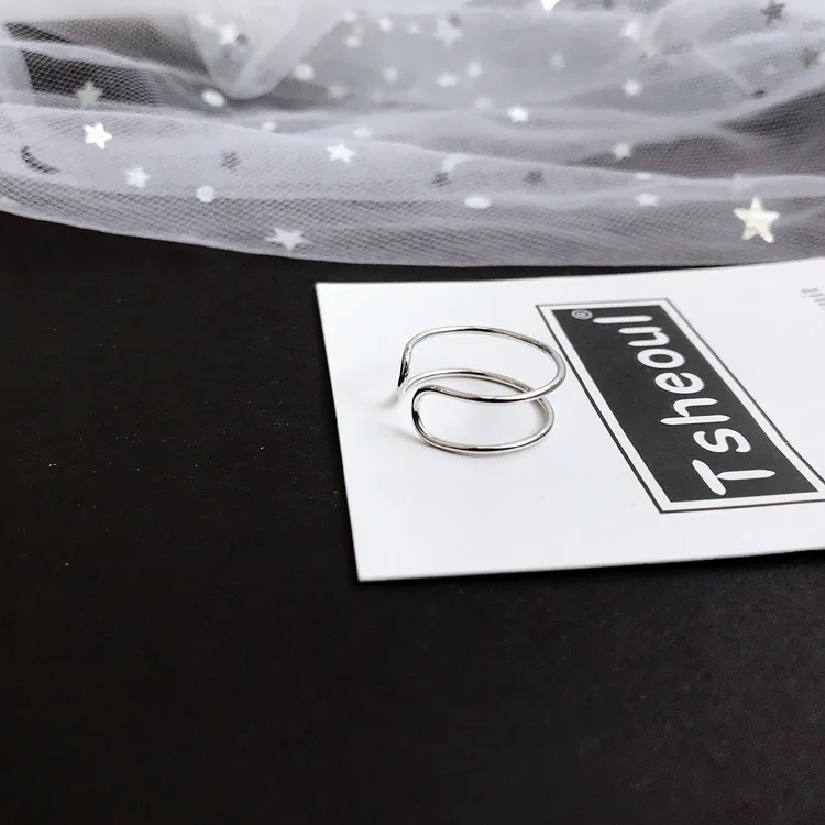 Bijoux Модные кольца для мужчин и женщин из стерлингового серебра 925 пробы, большие открытые кольца, свадебные украшения вечерние подарки