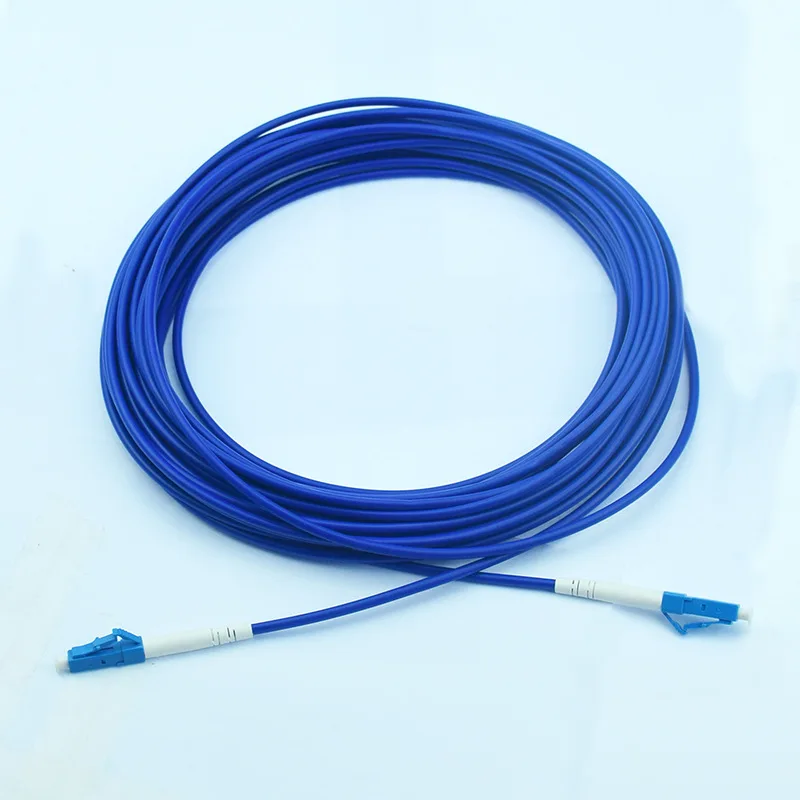 LC UPC LC UPC Patchcord Armored 1m to 15m Simplex Ftth Cable  PVC Fibra Optica Patch Cable  Ftth FC LC Cable  Jumper