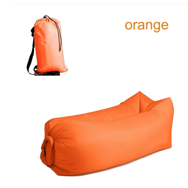Гамак надувной ленивый диван складной кемпинг спальный мешок четыре сезона Сверхлегкий вниз воздух кровать шезлонг открытый трендовый продукт - Цвет: orange