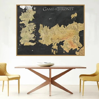 

Famous Movie Poster TV Show Map of Westeros and Essos Canvas Painting Cool Huge Large Giant Wall Art Picture Home Decor Gift