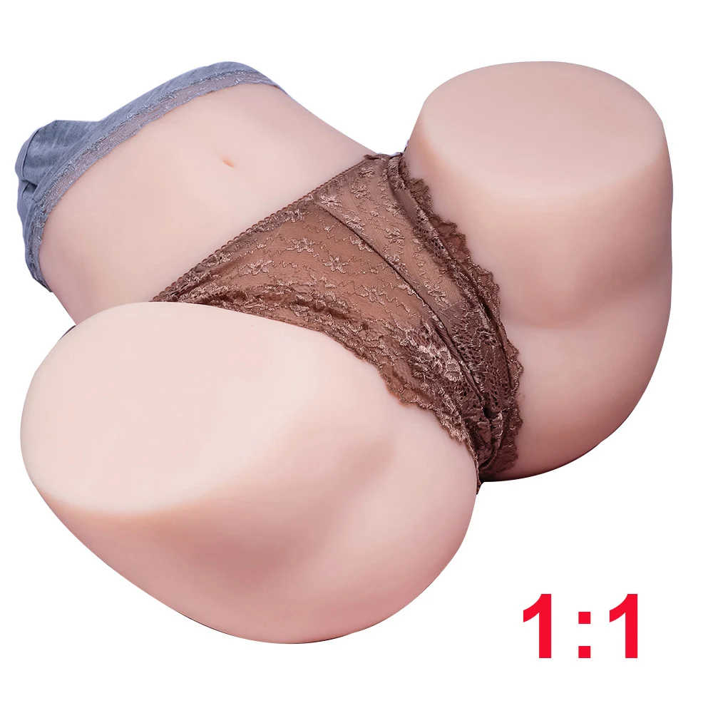 Tanie S/M/XL 3D realistyczne silikonowe Anal Sex zabawki cipki gumowe pochwy męskie masturbatory
