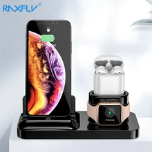 RAXFLY 3 в 1 Магнитный держатель для телефона зарядное устройство для iPhone XR X XS 8 наушники Быстрая зарядка беспроводное зарядное устройство для Apple Watch