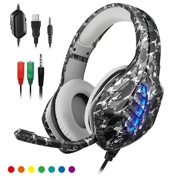 

Over-ear Wired Gaming Headphones Deep Bass Headset Computer Gamer Stereo Casque with Microphone for PS4 new xbox PC Laptop gamer
