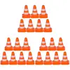 21pcs Fine Practical Safe Road Cones Mini Roadblocks Simulation Traffic Signs for Kids 1
