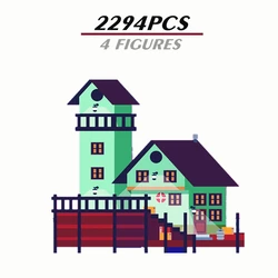 Maison de pêche, ville ancienne, 2294 pièces, 4 figurines, magasin, vue sur la ville, modèle de Villa, idée cadeau pour enfant, 21310 16050 