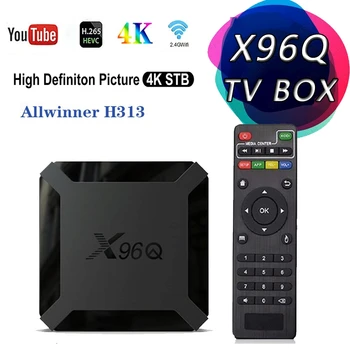 

New 2020 Android 10 X96Q Smart TV BOX Allwinner H313 QuadCore Media Player Netflix Youtube Set Top tv Box pk H96 X96 hk1max mini