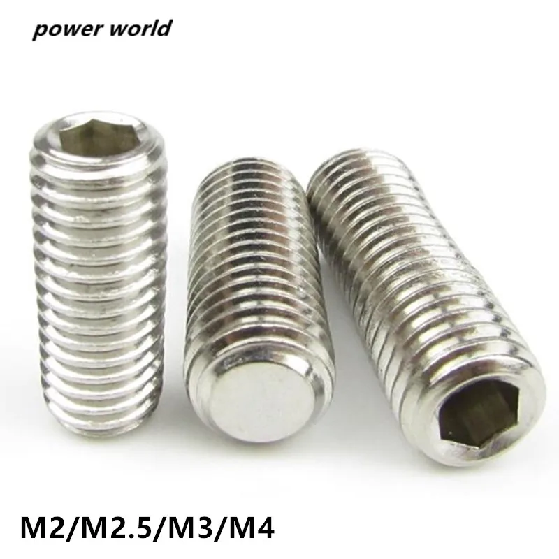 M3 Socket Set Screw Grub Plain Cup A2 Stainless Steel