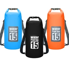 15L водонепроницаемая сумка для походов на природе, непроницаемый рюкзак для кемпинга, пляжная сумка для океана, водостойкий рафтинг плавание, сухой мешок для реки