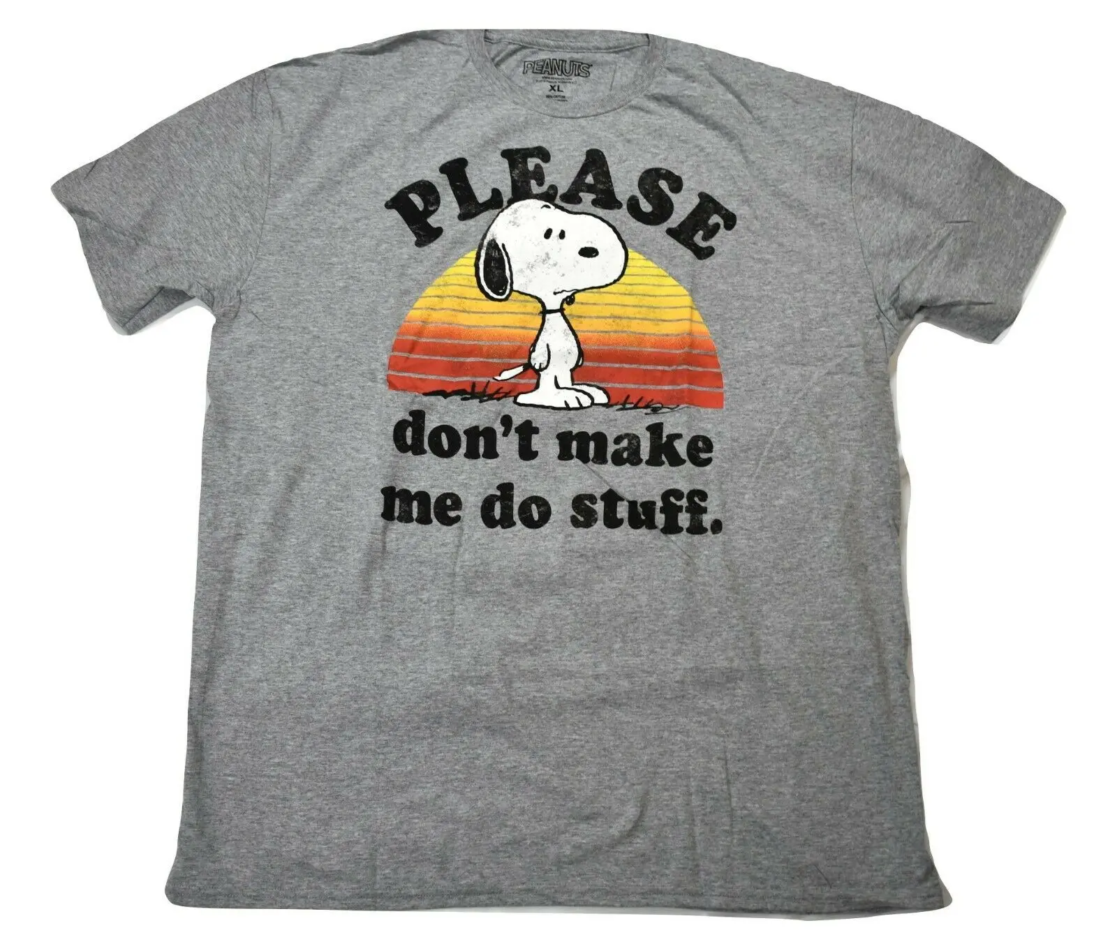 

Peanuts Mens Snoopy Please Don T Make Me Do Stuff Shirt New Xl, 3Xl