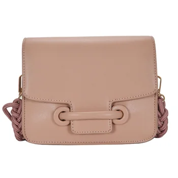 

solid Small square bag for women 2020 new fashion Shoulder Messenger Bag luxury PU leather Comfortable shoulder strap women bag