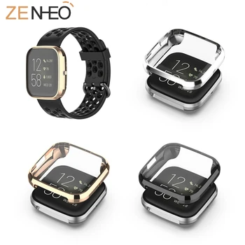 

Soft Plating TPU Protector Case Silicone Case Cover For Fitbit Versa/versa lite/versa 2 Smart watch Full Screen Protector shell