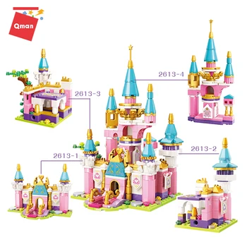 

Qman 2613 Car Build DIY Princess Ice Pumpkin Carriage Bricks Brick Enlighten Building Blocks Compatible Creative Children Toy