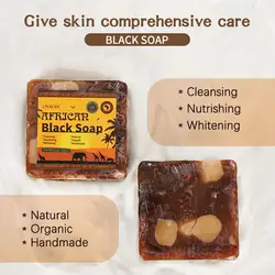 Natural African Black Soap Anti-acne Beauty Bathing Skin Cleansing Treatment Spot Soap Body Export Black Acne Bath O6m4