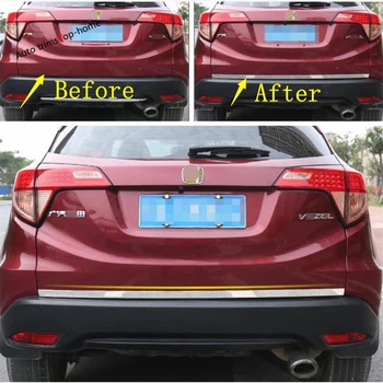 

Yimaautotrims Stainless Steel Exterior Refit For Honda HR-V / VEZEL 2014 - 2020 Rear Trunk Tailgate Bottom Lid Strip Cover Trim