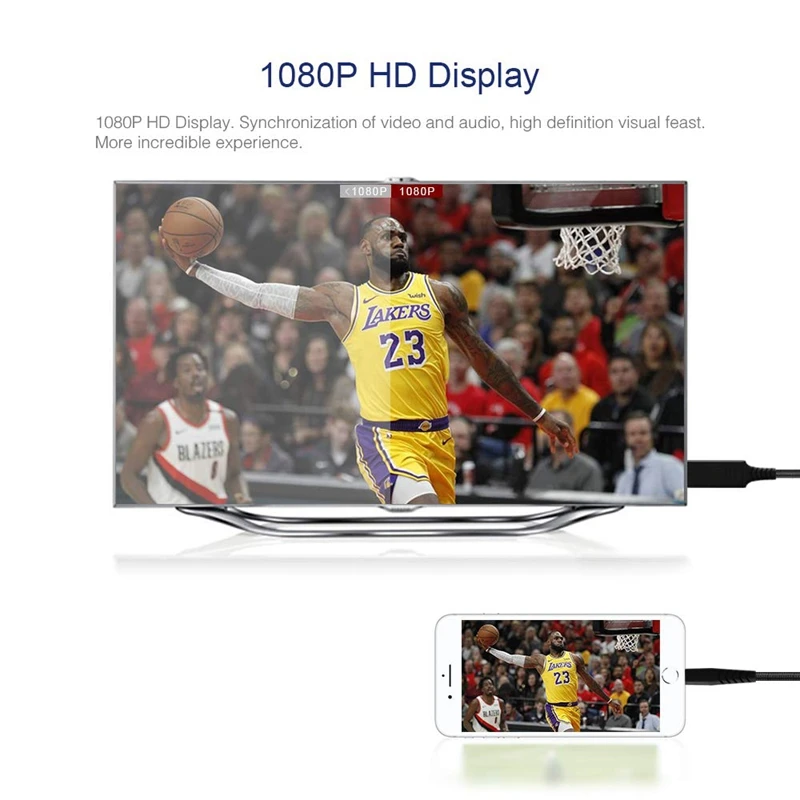 HDMI кабель адаптер 1080P HDTV цифровой AV Кабель-адаптер совместимый Смартфон проектор