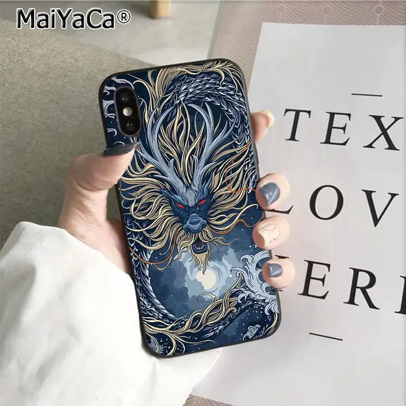 A2 MaiYaCa японский мультфильм pub волна Аниме Дракон Новое поступление чехол для сотового телефона Apple iPhone 8 7 6 6S Plus X XS MAX 5 5S SE XR - Цвет: A2
