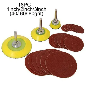 

18PCS 1/2/3in 40-80 Grit 3PCS Polishing Strip 6mm Handle For Polishing Sanding