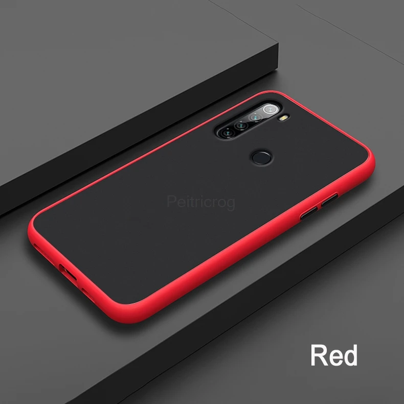Матовый прозрачный силиконовый чехол для Xiaomi mi 9 CC9 Pro CC9E A3 Lite 9T для Red mi K20 7A 8A Note 8, 8, 7, 10 6 мягкий чехол для задней крышки - Цвет: Red