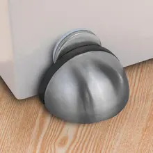 Stainless Steel Rubber Magnetic Door Stopper Non Punching Sticker Hidden Door Holders Floor Mounted Nail-free Door Stops  Hot