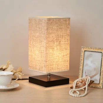 

Nordic Table Lamps Wooden Linen Desk Lamp Study Tafellamp For Bedroom Bedside Hotel Decoration Simple Style Lampara De Mesa