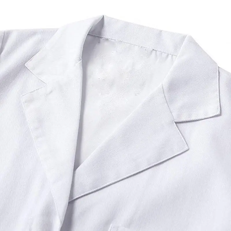 Женское однобортное лабораторное пальто медицинский доктор блузка Студенческая научная медсестры Косплей Зубчатый воротник с лацканами куртка с карманами