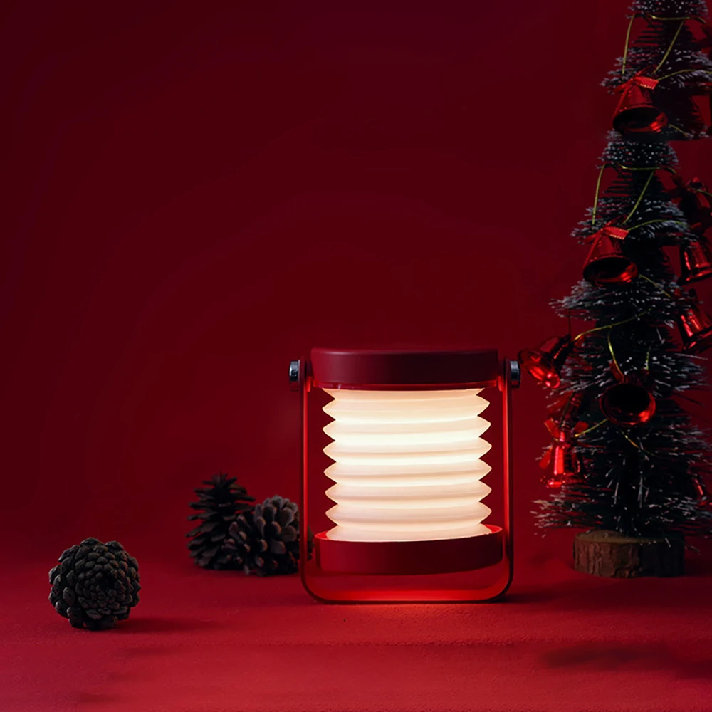 

Portable Lantern Lamp Rechargeable LED Wooden Handle Telescopic Folding USB Table Lamp Charging Night Light Reading Desk Lamp