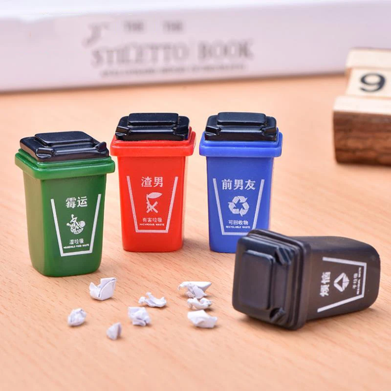 

1pc New Creative Miniature Trash Micro Landscape Decor Model Action Figure Mini Cartoon Craft Ornaments Figure Toys