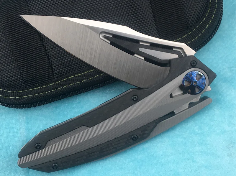 LEMIFSHE ZT0999 Флиппер складной нож M390 лезвие титановый сплав+ рычаг CF открытый кемпинг кухонный Фруктовый Нож EDC инструмент