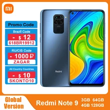 Global Version Xiaomi Redmi Note 9 64GB/128GB Smartphone Helio G85 Octa Core Smartphone 48MP Camera 6.53" DotDisplay 5020mAh