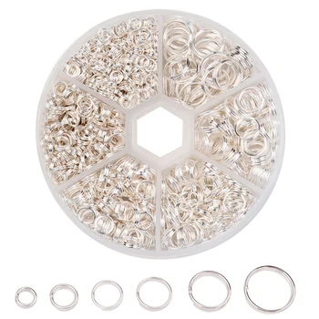 

1box 4-10mm Jump Ring Accessories Jewelry Making Chains DIY Multifunction Art Iron Findings Opener Tool Double Loop Mixed Round