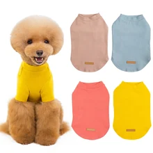 Осенне-зимняя утепленная хлопковая футболка для домашних животных, теплое пальто для щенков, зимняя одежда для собак, худи, костюмы