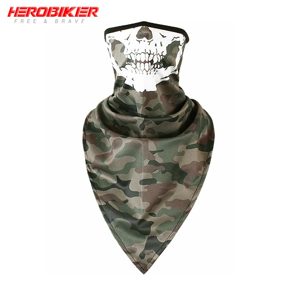 color09 HEROBIKER,, Балаклава, мото, мотоциклетная, лицевая маска, дышащая, мотоциклетная, многофункциональная, мото, полумаска, быстросохнущая, моторная, Sjaal - Цвет: color09