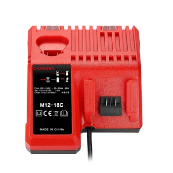 

M12 & M18 Rapid Replacement Charger M12-18Fc 12V&18V Xc Lithium Ion Charger For Milwaukee Xc Battery(Eu Plug)