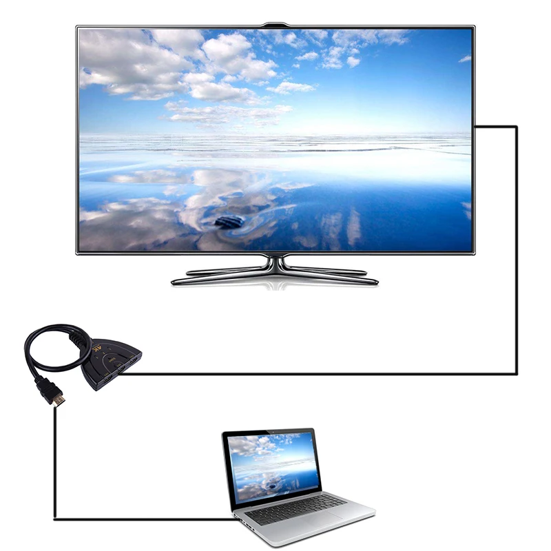 3 порта Переходник HDMI разветвитель Кабель 1.4b 4K* 2K 1080P Коммутатор HDMI коммутатор 3 в 1 выход порт адаптер концентратор для HDTV DVD Xbox PS3 PS4