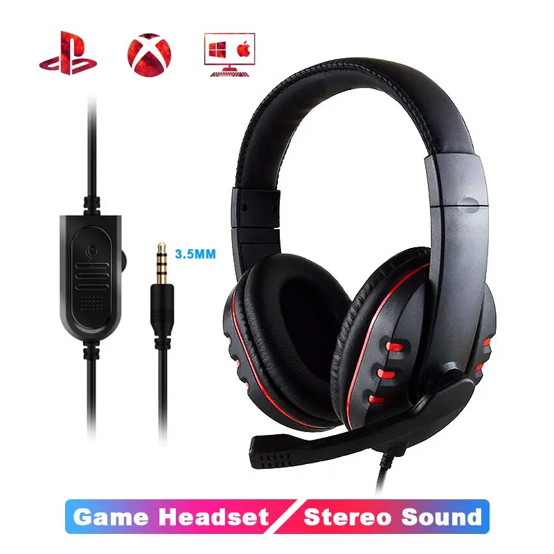 3.5mm Wired Gaming Headset Stereo Deep Bass Game Earphone Professional Computer Gamer With Microphone Earphone for PC PS4 Laptop 3.5mm Wired Gaming Headset Stereo Deep Bass Game Earphone Professional Computer Gamer With Microphone Earphone for PC PS4 Laptop