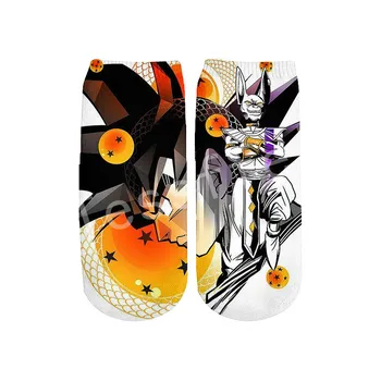 

Tessffel Drop shipping Anime DragonBall GOKU Saiyan 3DPrint Unisex Cotton Short Socks Cartoon Harajuku Newfashion Ankle socks S5