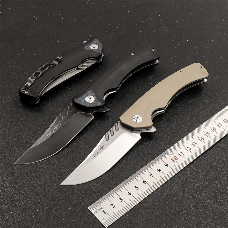 

New Folding Knife Outdoor Camping D2 Blade Sharp High Hardness Pocket Hunting Knife Tactical Self Defense EDC Tool Kitchen Knife