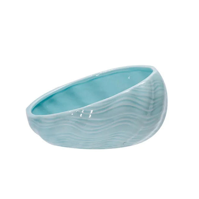 Light blue single Smartpet 15 градусов регулируемая керамическая миска для кошек защита шейки щенка еда блюдо подачи воды с кронштейном для кошек 6 цветов - Цвет: Light blue single