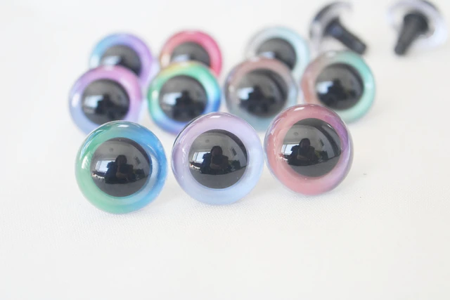 9mm coloful toy eyes plastic safety eyes with white washer for DIY doll  aessories---500pcs/lot